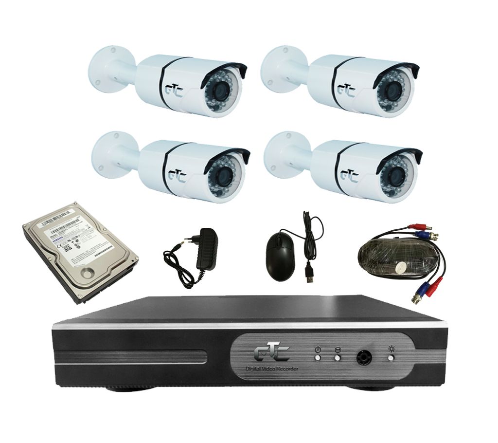 GTC G6936  4 Channel HD CCTV System (full Package) with Hard Disk. বাংলাদেশ - 909622