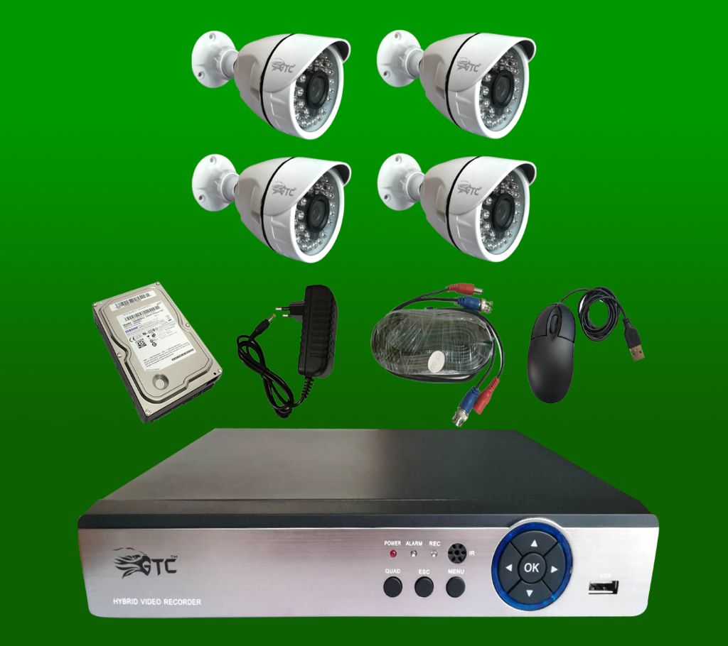 GTC 4 Channel AHD E-760H15  CCTV System (full Package) with Hard Disk. বাংলাদেশ - 909703