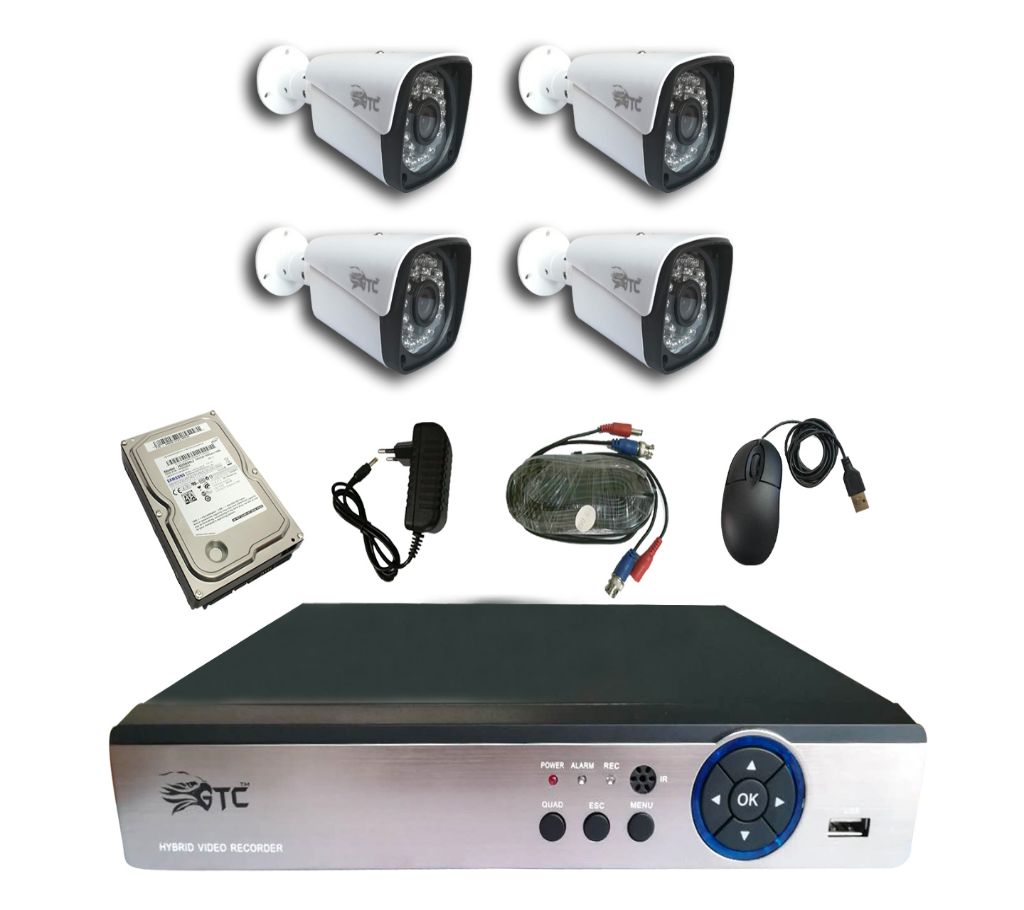 GTC 4 Channel AHD E-770H15 CCTV System (full Package) with Hard Disk. বাংলাদেশ - 909705