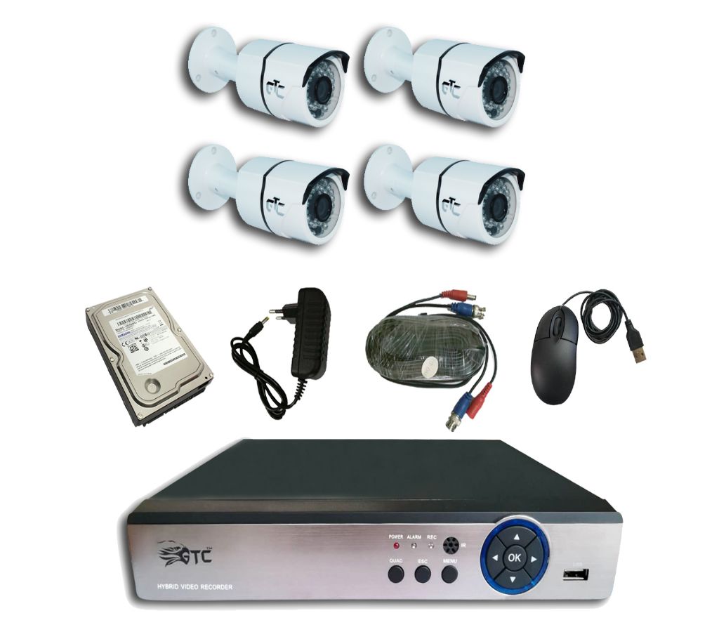 GTC 6938H1 1.3MP AHD IR বুলেট ক্যামেরা CCTV System (full Package) with Hard Disk. বাংলাদেশ - 910952