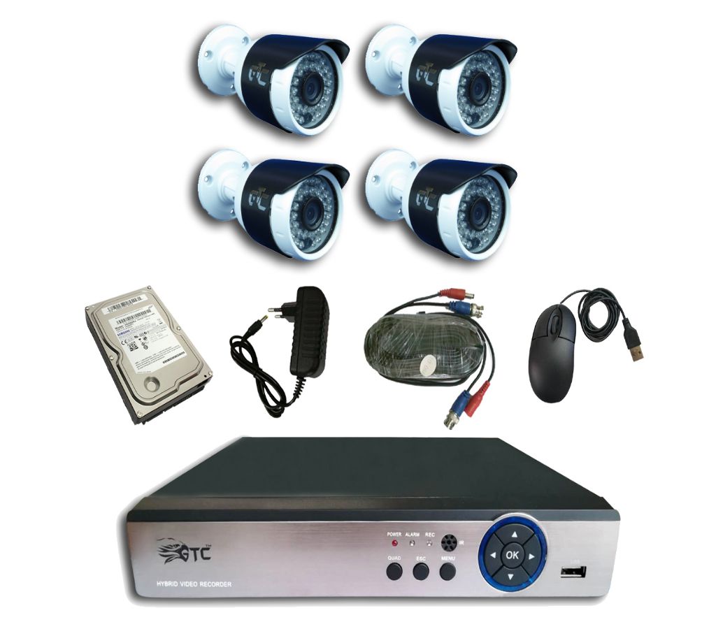 GTC 6966H1 1.3MP AHD IR বুলেট ক্যামেরা CCTV System (full Package) with Hard Disk. বাংলাদেশ - 910955