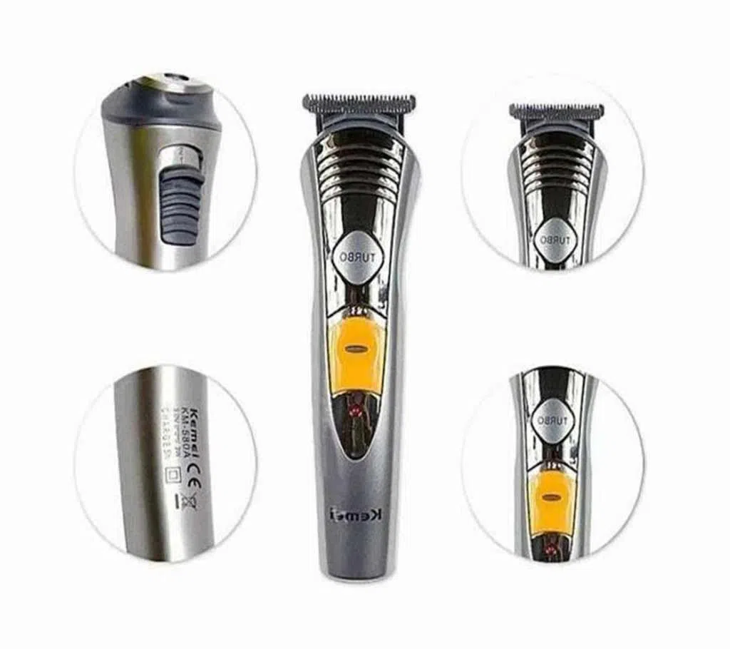 Kemei KM 580a Rechargeable 7 In 1 Shaver & Trimmer