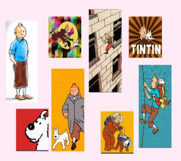Tintin থিমড স্টিকার (৮ পিস)