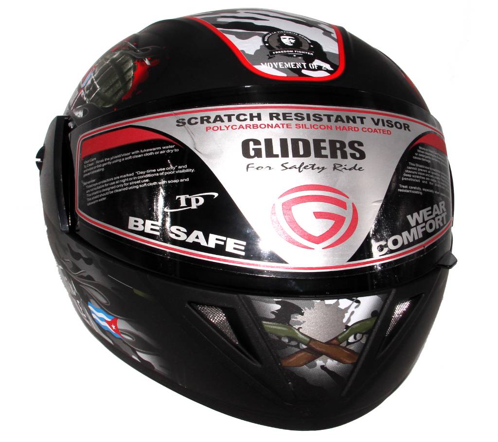 GLIDER Jazz D4 Full Face Helmet Matt Black Red Bangladesh 1027492