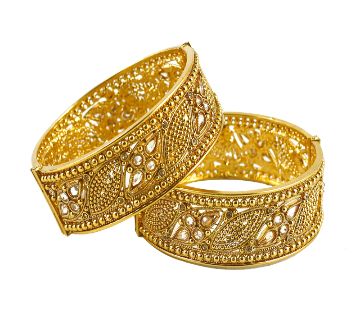 Gold plated bangles - 2 pieces 