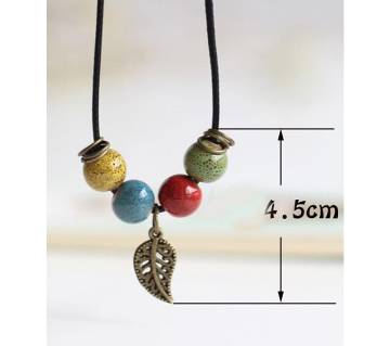 Simple necklace vintage ceramic beads