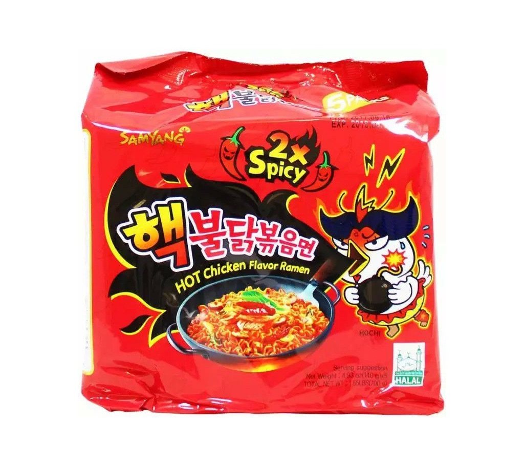Samyang রামেন Spicy Chicken Roasted নুডুলস Extra 2X Spicy Flavor (Family pack) 700gm korea বাংলাদেশ - 1170007