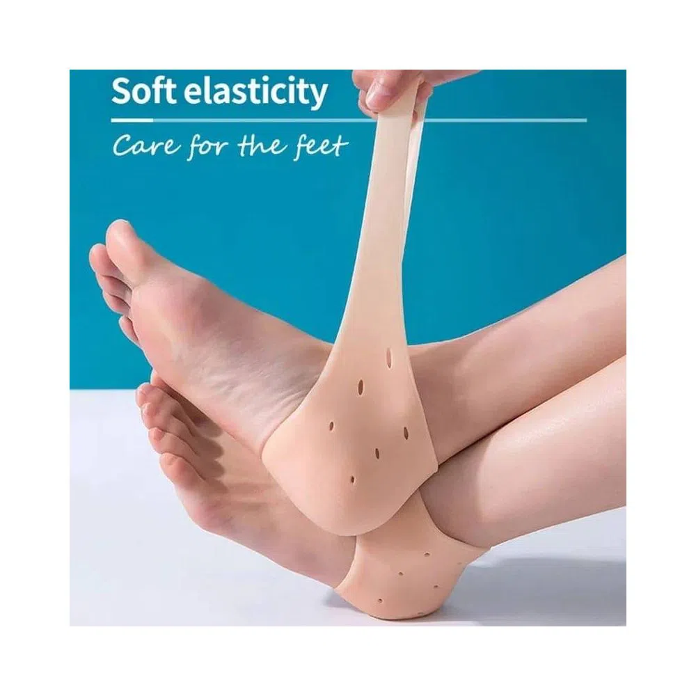 Silicone Gel Heel Pad Socks for Heel Swelling Pain Relief Ankle Support Cushion for unisex