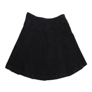 Girls Denim Pleated Skirt with sewn in pants Black Color 