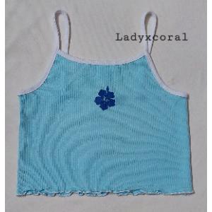 Girls Blue Ribbed Cami Cotton Top