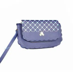 Women PU Leather Wallets Ladies Clutch Phone Bag Card Holder Purse Blue Color 