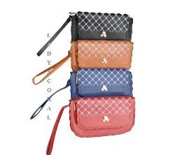 Women PU Leather Wallets Ladies Clutch Phone Bag Card Holder Purse Random Color 1Pc