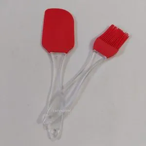 Silicone spatula Cake Pastry Spatula & Brush 2 in 1 BBQ and Egg Brush 1+1=2 pcs 1 Set