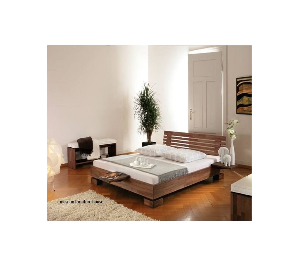 Masnun Furniture কাঠের বেড Model-02 with side table বাংলাদেশ - 928351