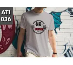 No Excuese Ash Half Sleeve T Shirt For Men 