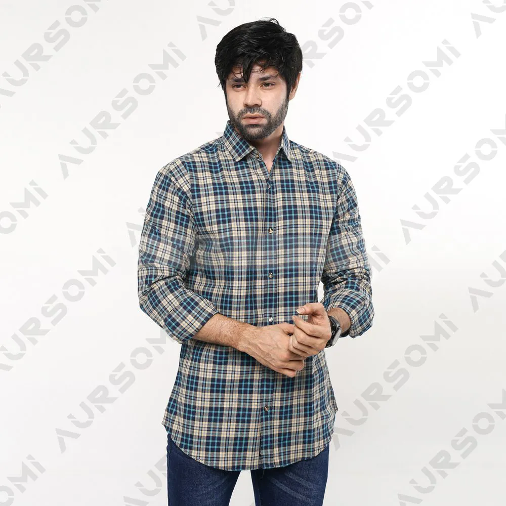 Casual Check Style Full Sleeve Shirt for Men