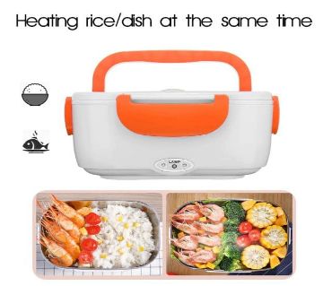 220V Plug for Electric Food Heat Plastic Heated Food Container Hot Meals Lunch Portable for School Office Heating লাঞ্জ বক্স 