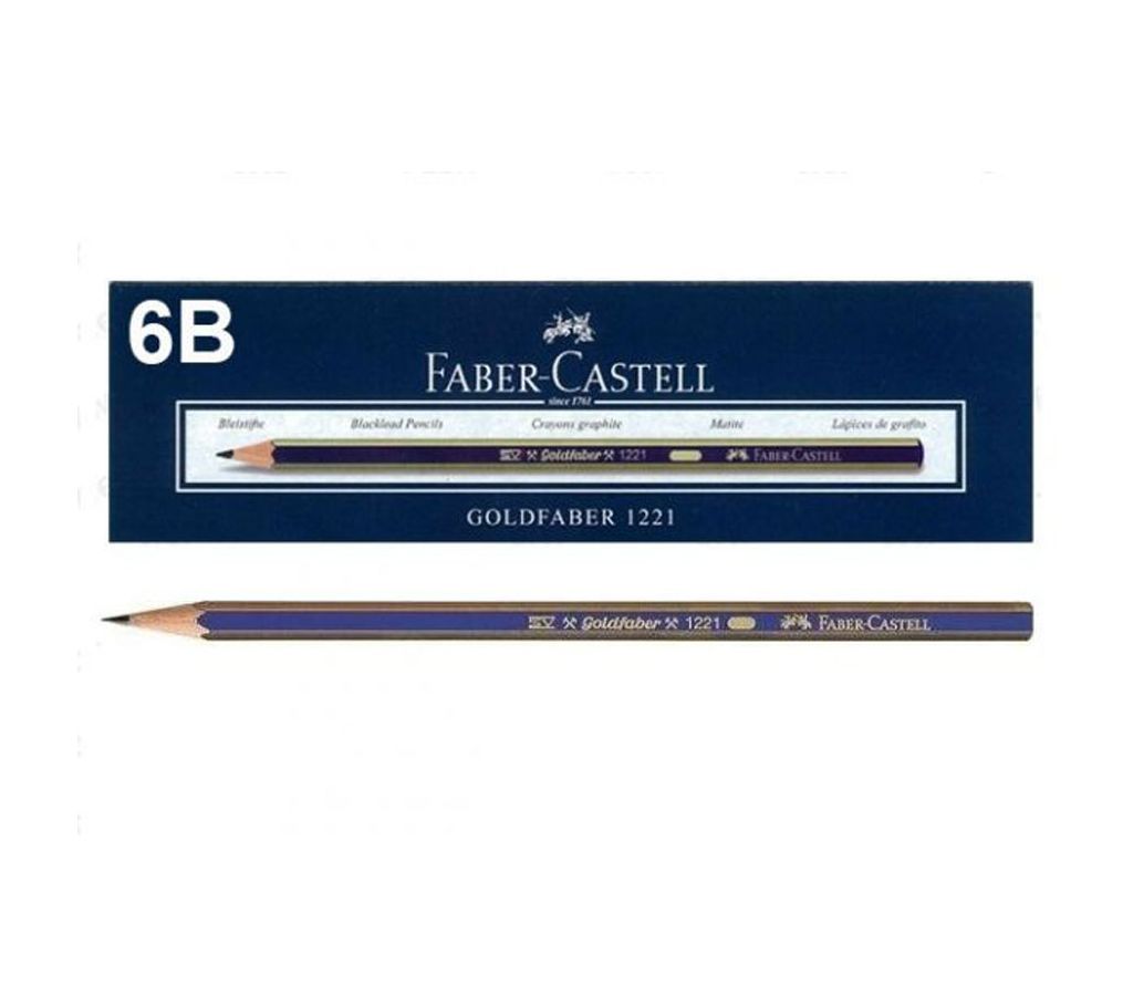 Faber Castell Gold 6B পেন্সিল - ১২ পিন বাংলাদেশ - 942725