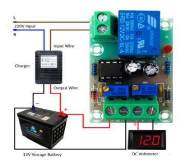 XH-M601 Battery Charging Control Board 12V Intelligent Charger Power Supply Control Module Panel Automatic Charging/Stop Power