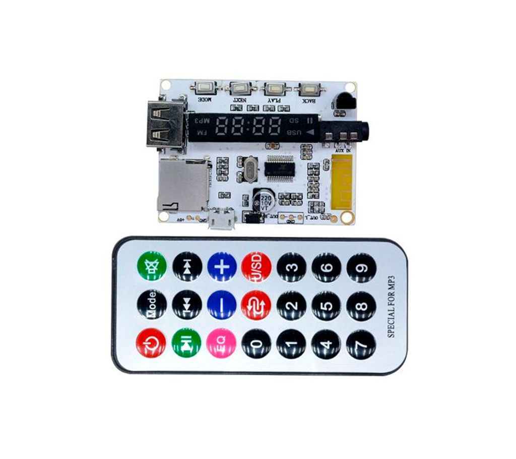 Wireless LED ডিজিটাল ব্লুটুইথ ডিকোডার বোর্ড Audio Sound Module With ইনফারেড রিমোট কন্ট্রোল MP3 FM TF Micro SD Card বাংলাদেশ - 986147