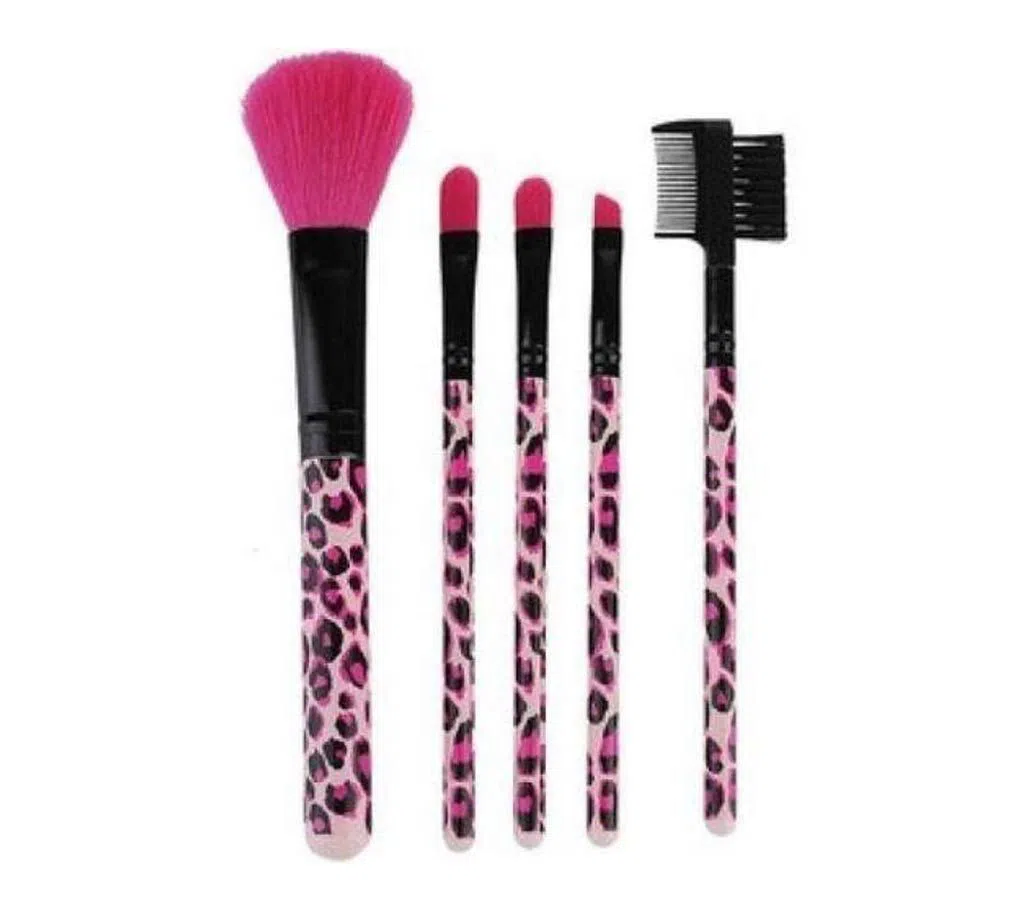 Makeup Brush Set - Pink and Black