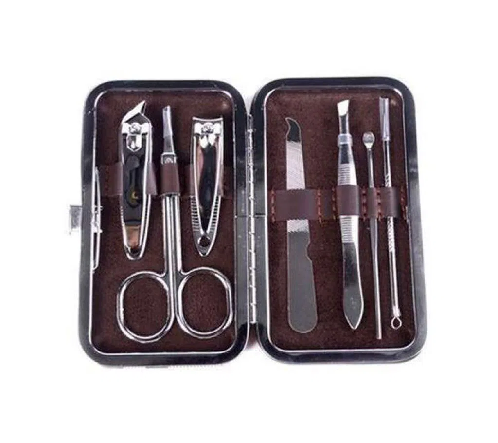 7 in 1 Stainless Steel Manicure Set and Pedicure Set and Nail Scissors - Silver