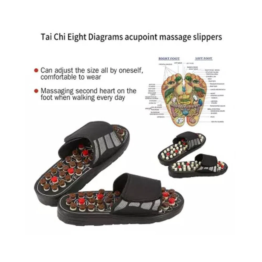 Foot Massage Slippers - Black