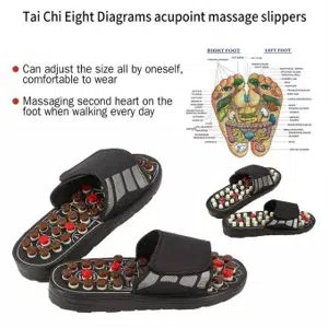 Foot Massage Slippers - Black
