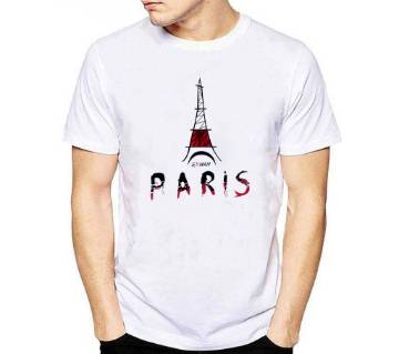 Paris Half Sleeve Cotton T Shirt
