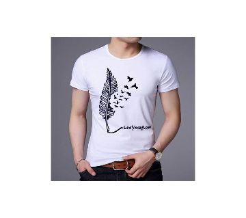 Half Sleeve Cotton T Shirt for Men (Buy 1 T-Shirt and Get 1 Earphone free)