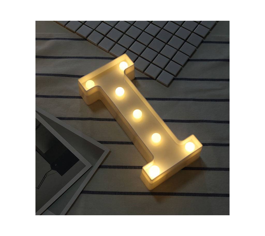 3D LED I letter Sign টেবিল ল্যাম্প বাংলাদেশ - 1162210