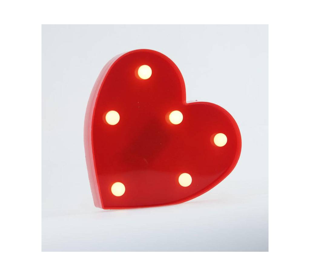 3D LED Heart letter Sign টেবিল ল্যাম্প বাংলাদেশ - 1162215