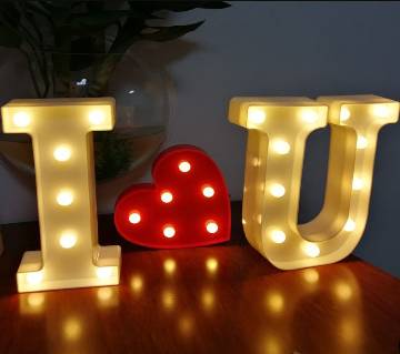 3D LED I U heart letter Sign Table Lamp