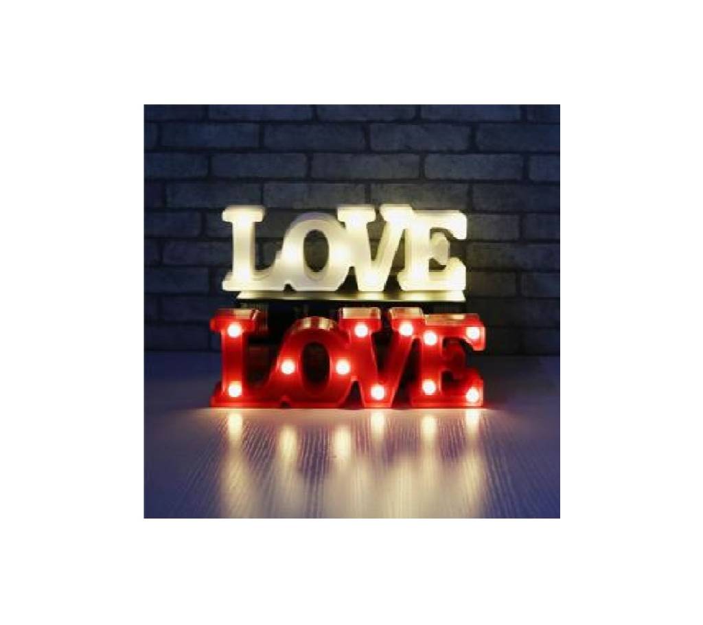 3D LED Love letter Sign টেবিল ল্যাম্প বাংলাদেশ - 1162222