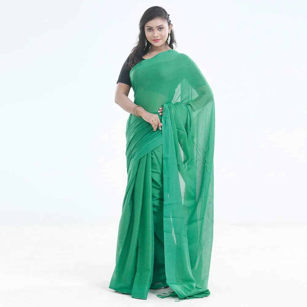 Soft Cotton Solid Color Saree For Women 