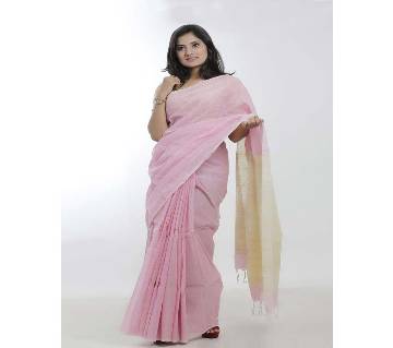Pink Color pure Endi cotton saree