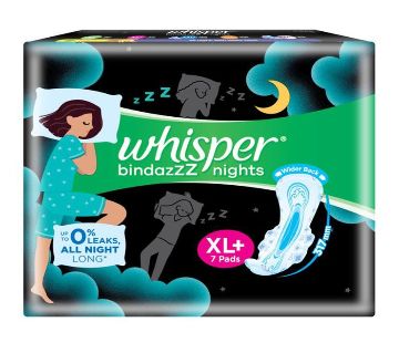 Whisper Bindazzz Nights Heavy Flow স্যানিটারি প্যাড  India 