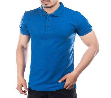 Solid Color Half Sleeve Cotton Polo Shirt For Men 