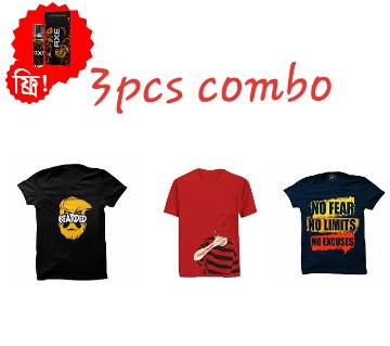 Half Sleeve Round Neck T Shirt For Men (3 pcs Combo Offer) -  Ator Free