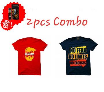 Half Sleeve Round Neck T Shirt For Men (2 pcs Combo Offer) -  Ator Free
