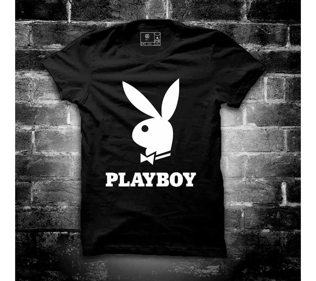 Playboy Half Sleeve Round Neck T Shirt For Men 
