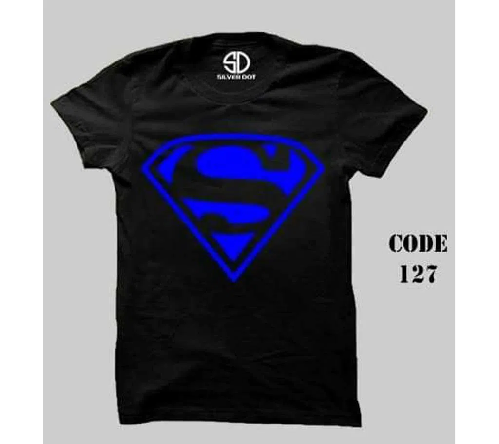 Super Man Half Sleeve Round Neck T Shirt For Men 