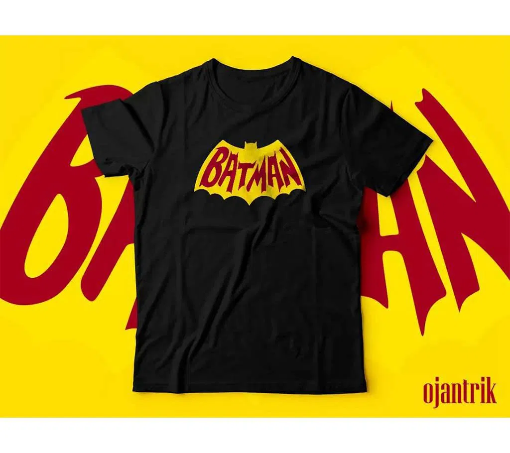 Bat Man Half Sleeve Round Neck T Shirt For Men 