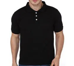 Solid Color Half Sleeve Cotton Polo Shirt For Men 