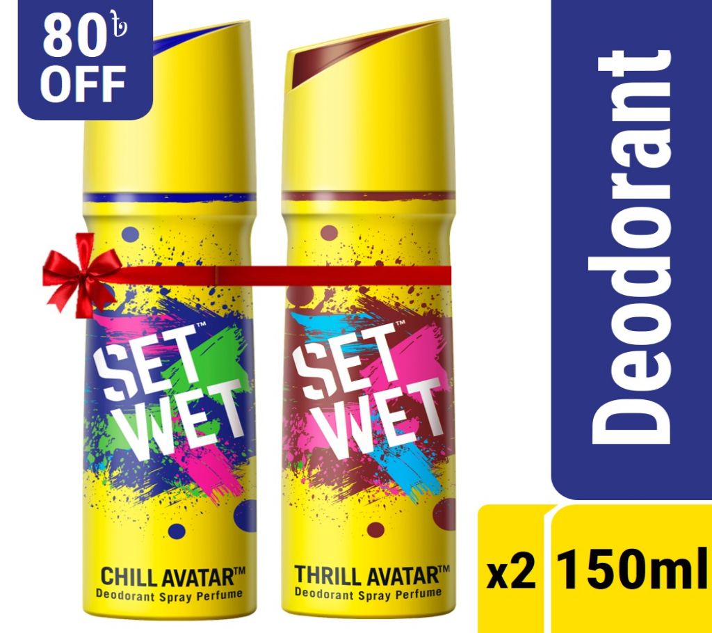 Set Wet ডিওডরেন্ট স্প্রে Perfume Value Pack - Chill Avatar & Thrill Avatar Pack of 2 (150ml x2) বাংলাদেশ - 989100