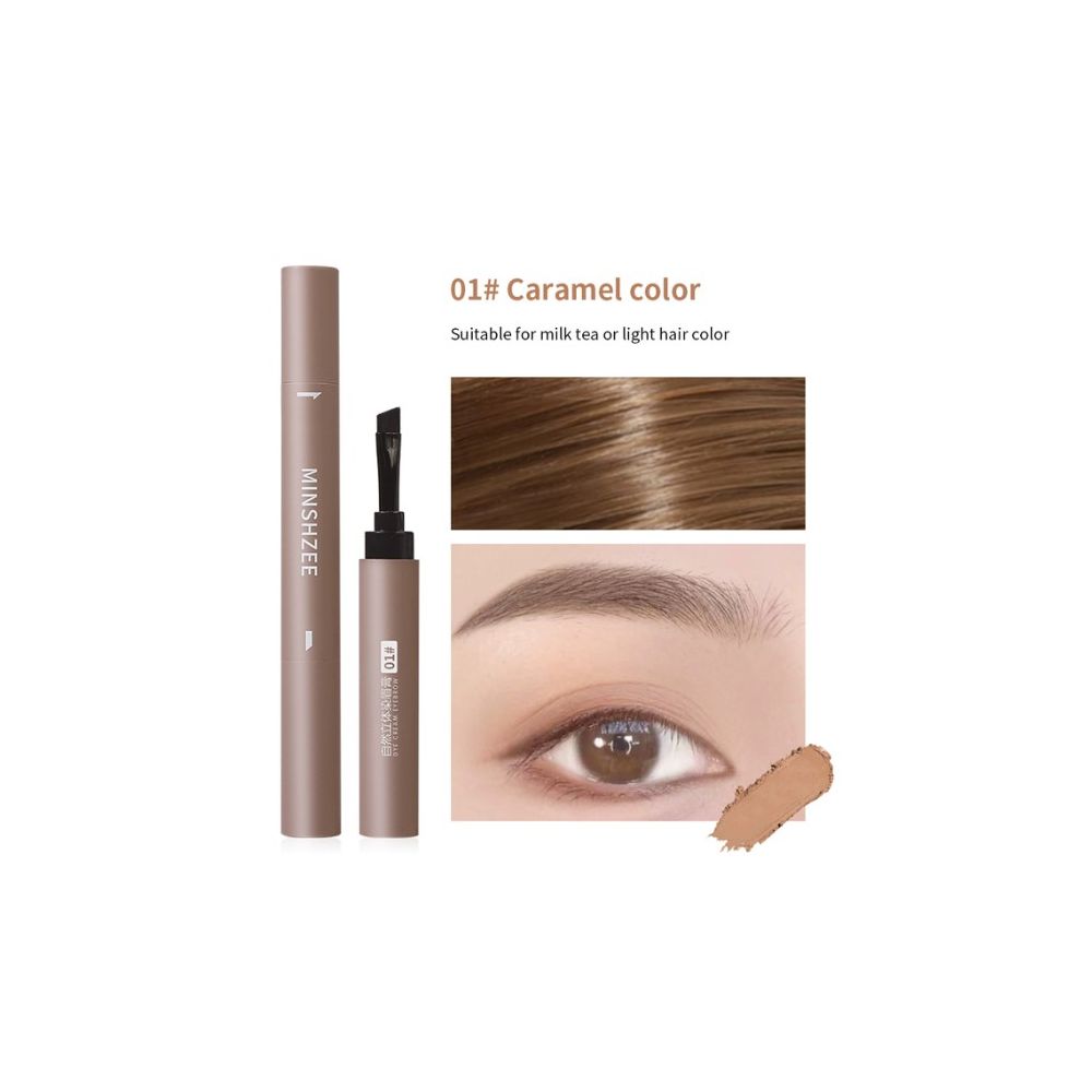 Stylish Waterproof Long Lasting Non Smudge Caramel Color Dyeing Cream Pencil With Brush