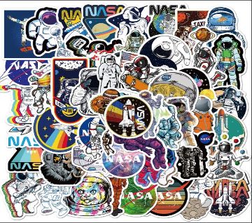 50Pcs/Set Creative Universe Astronaut NASA Space Graffiti স্টিকার ফর Luggage Skateboard Notebook