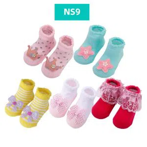 5 Pairs/lot Newborn Baby Infant Cotton  Short Socks For (0-6 Months Baby)