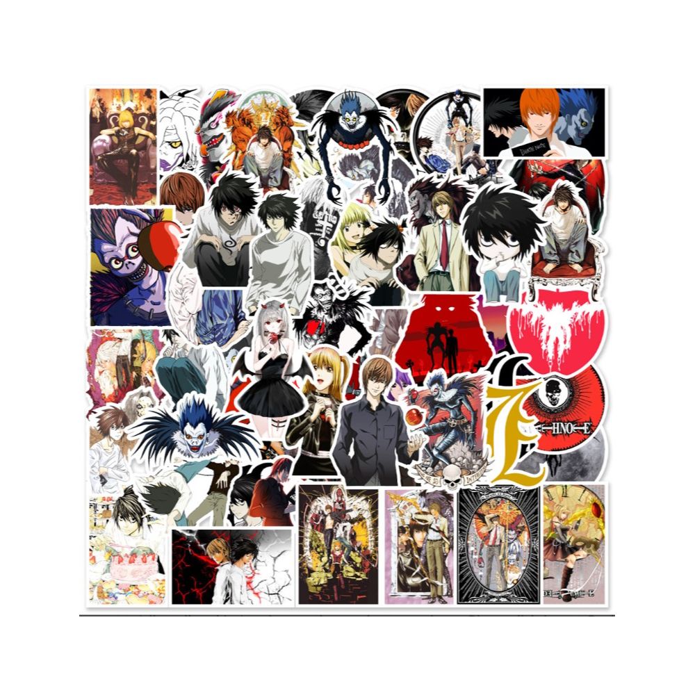 Anime 50Pcs Death Note PVC Graffiti Waterproof Stickers For Phone Suitcase Luggage Skateboard Laptop