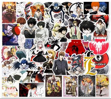 Anime 50Pcs Death Note PVC Graffiti ওয়াটারপ্রুফ স্টিকার ফর ফোন/স্যুটকেস/লাগেজ/স্কেটবোর্ড/ল্যাপটপ